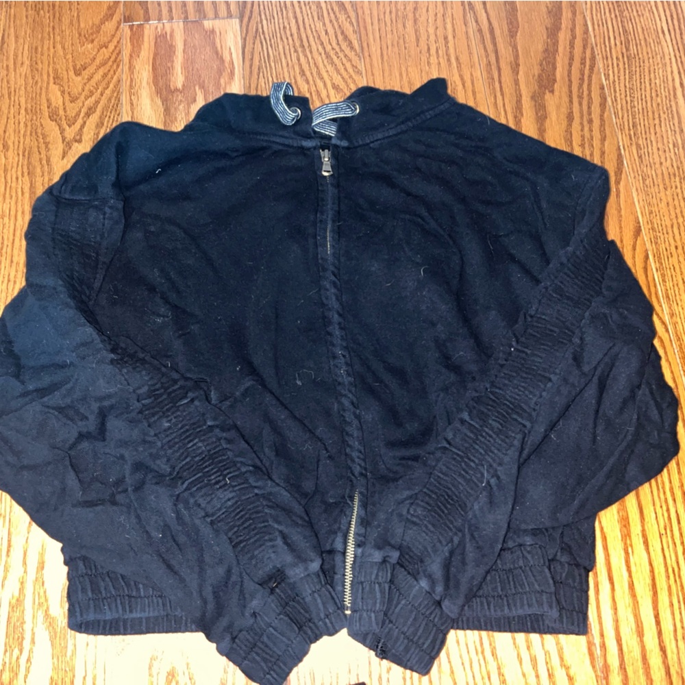 Black zip-up sweatshirt